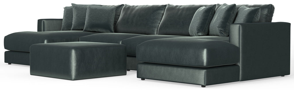 Remington - Modular Sofa And Cocktail Ottoman - Pine