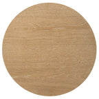 Ottowa Round Wood Side End Table with Shelf Light Oak