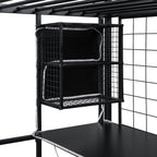 Loft Bed With Built In Work Station, Wardrobe, Storage Staircase And LED