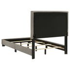 Dorian Fabric Upholstered Twin Panel Bed Taupe