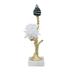 Aluminum Candle Holder With Marble Stand
