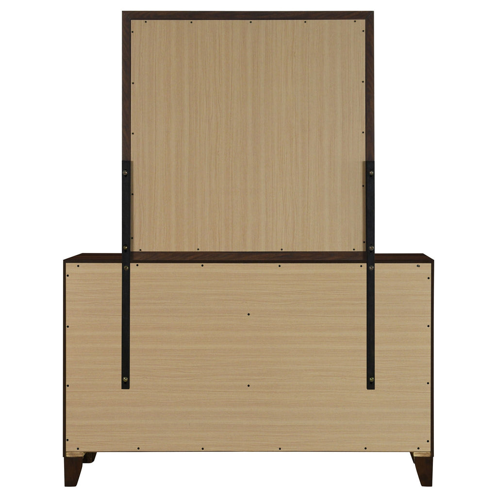 Welsley 6-drawer Dresser and Mirror Walnut