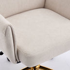 Ergonomic Mid-Back Office Chair With Gold Base
