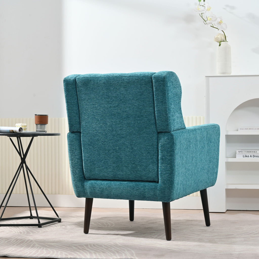 Modern Accent Chair Upholstered Foam Filled Living Room Chairs Comfy Reading Chair Mid-Century Modern Chair With Fabric Lounge Arm Chairs Armchair For Living Room Bedroom
