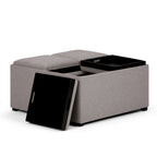 Avalon - Square Coffee Table, Storage Ottoman