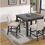 Upholstered Counter Dining Chair, Nailhead Trim (Set of 2) - Natural