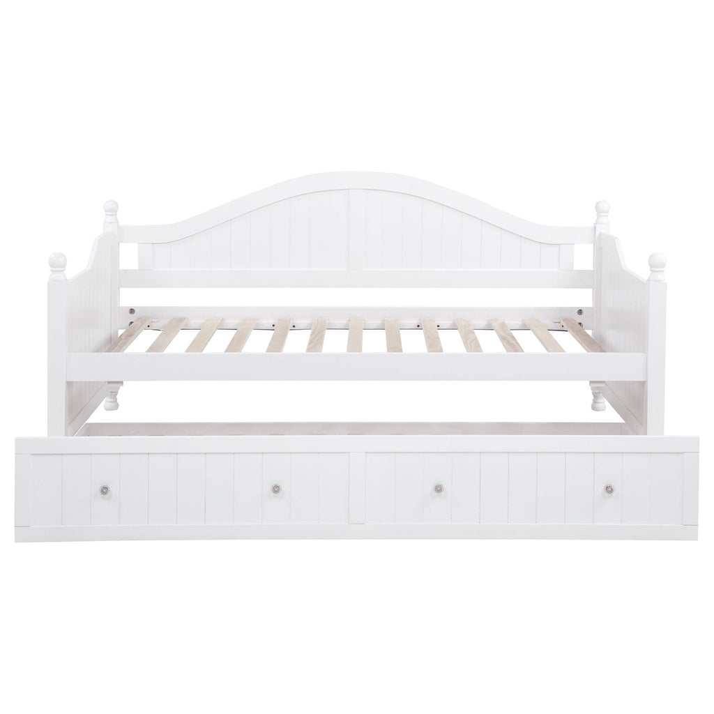 Julie Ann Wood Twin Daybed with Trundle White