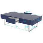 Rectangular Coffee Table With Hidden Storage