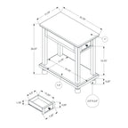 Accent End Table, Storage Drawer, Traditional - Espresso
