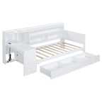 Daybed With 3 Drawers USB Ports And Desk