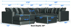 Remington - Modular Sofa And Cocktail Ottoman - Pine