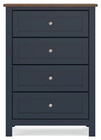 Landocken - Four Drawer Chest - Brown / Blue
