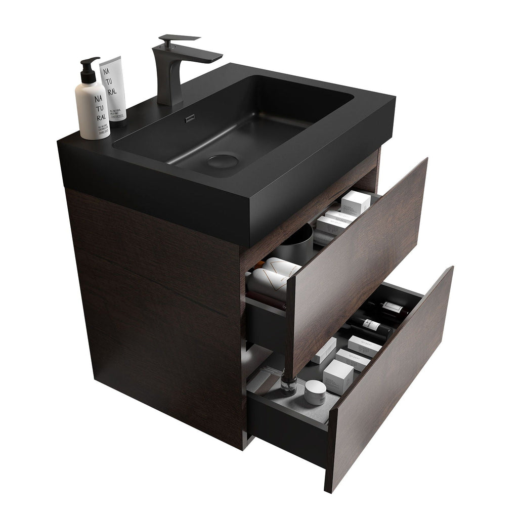 Alice - Bathroom Vanity Wall Mounted With Sink, Large Storage