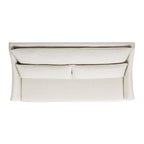 Ada - Flared Arm Contemporary Sofa With Lumbar Pillows - Flax White