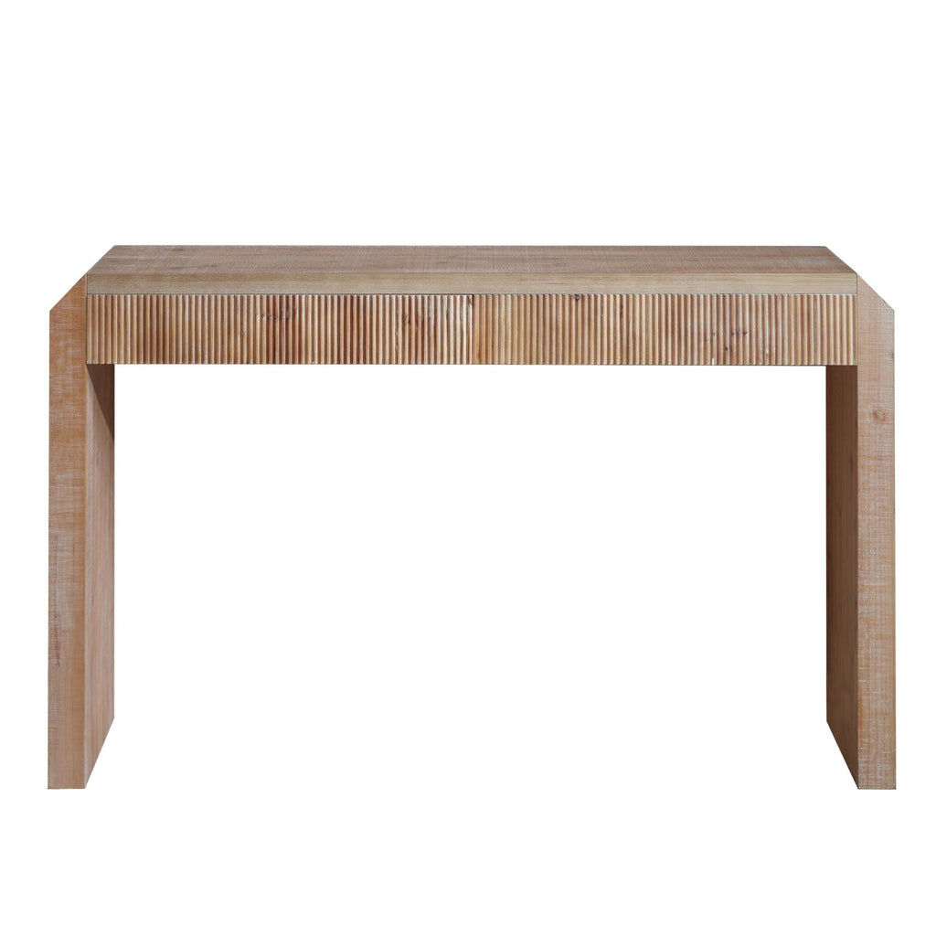 Rustic Modern Console Table With Drawer Storage - Natural Wood