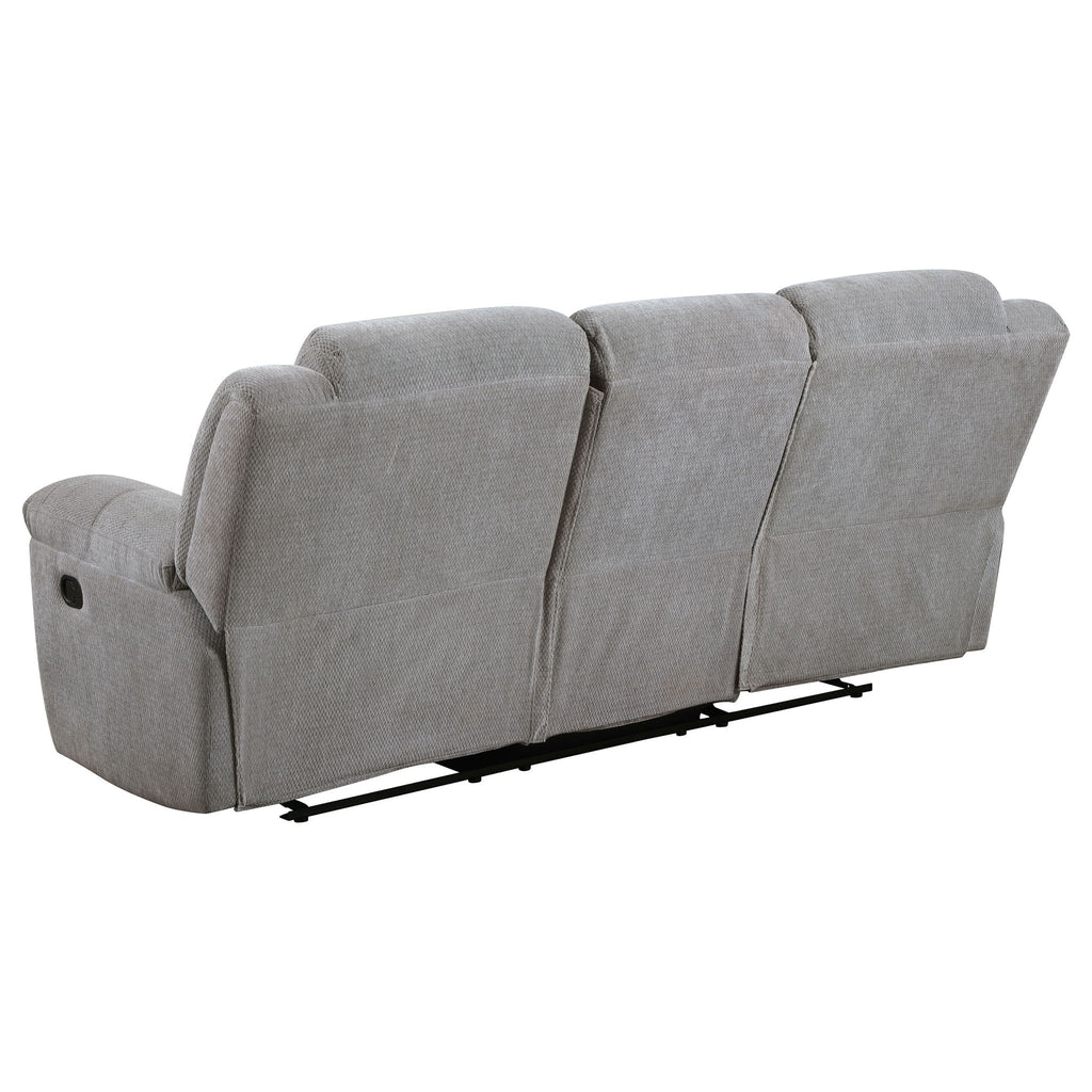 Gilson 2-piece Chenille Upholstered Reclining Sofa Set Grey