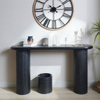 Fluted Cylinder Console Table - Black