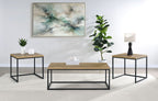 Straden 3-piece Engineered Wood Coffee Table Set Mango and Black