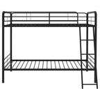 Carson Metal Twin Over Twin Bunk Bed Glossy Black