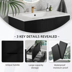 Modern Wall Mounted Floating Bathroom Vanity With Sink And Drawers