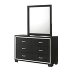 6 Drawer Dresser With Handles Bedroom Furniture - Black
