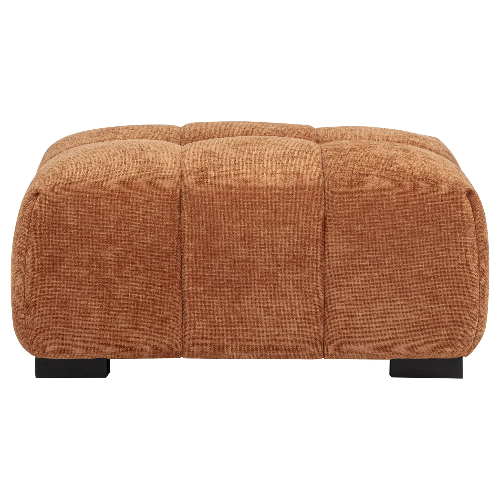 Octavia Upholstered Rectangular Ottoman Orange