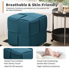 Modern Ottoman Foot Rest With Woven Design