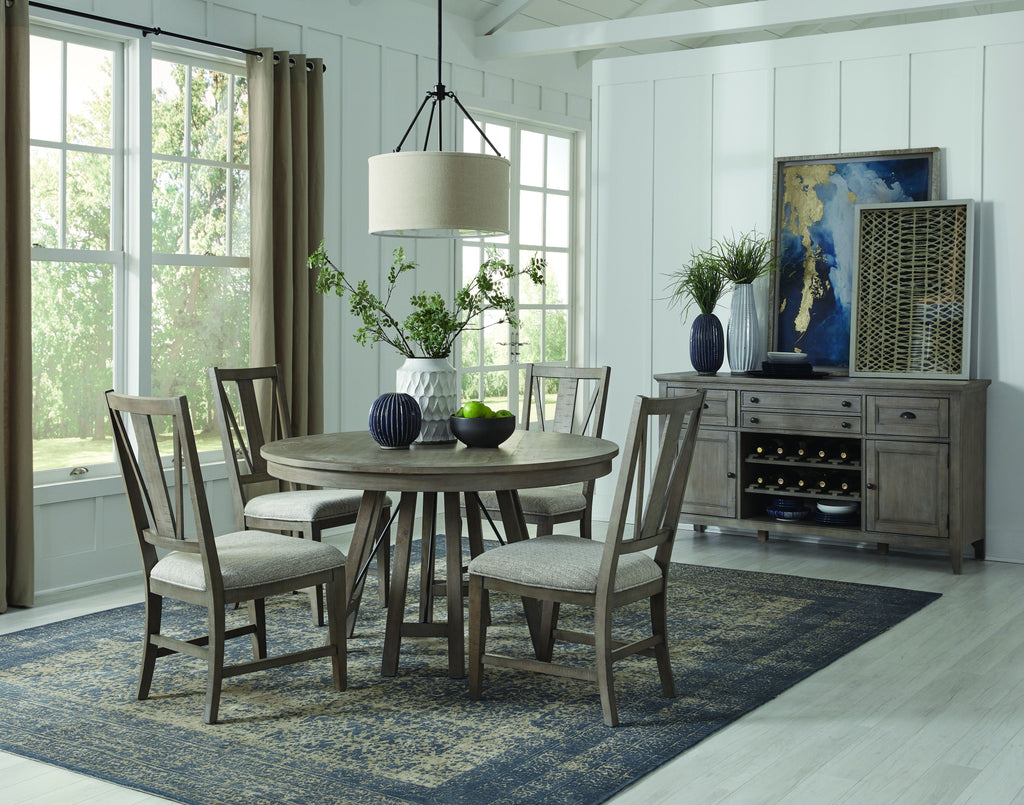 Paxton Place - Dining Side Chair With Upholstered Seat (Set of 2) - Dovetail Gray