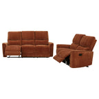 Navarro 2-piece Upholstered Reclining Sofa Set Orange