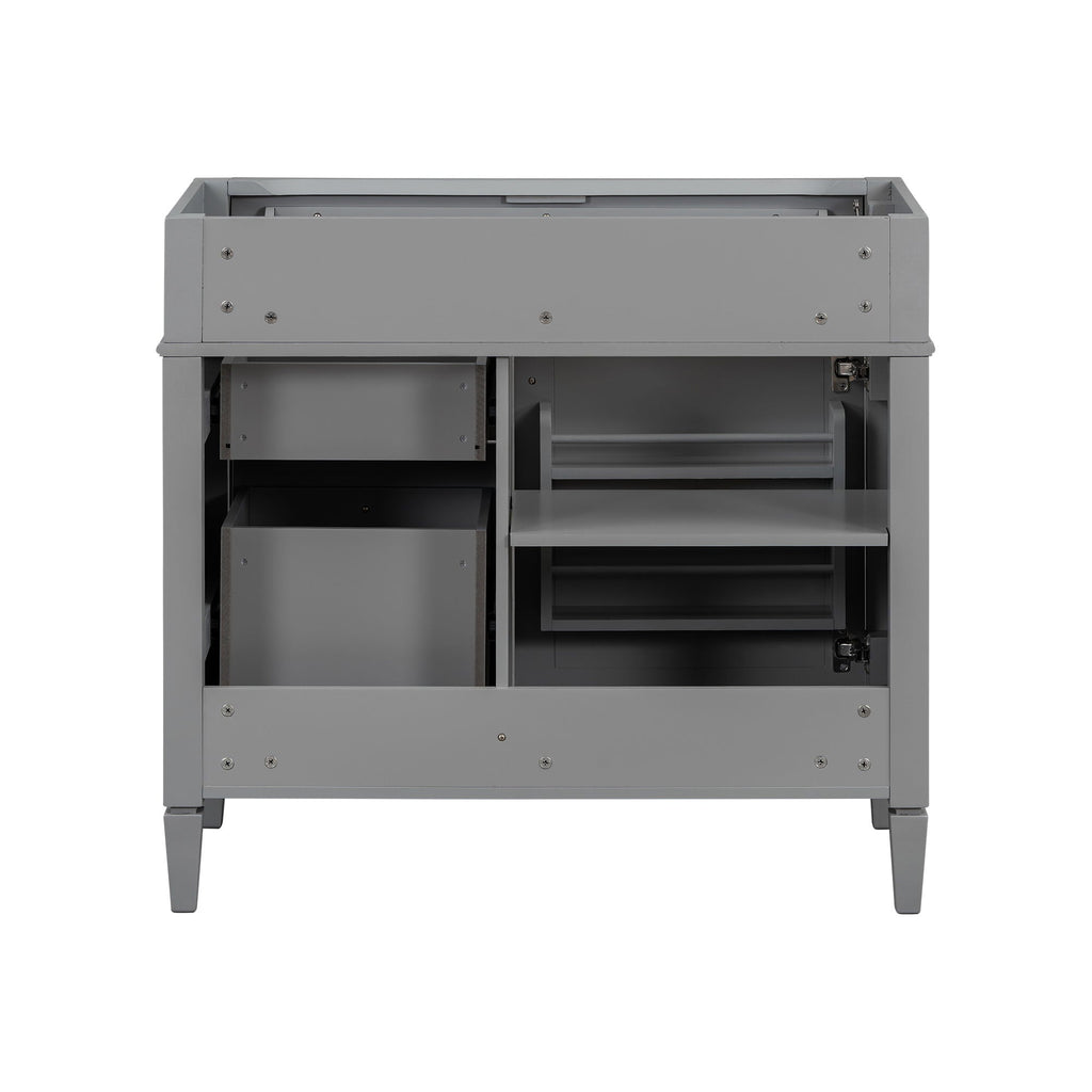 Bathroom Vanity With 2 Drawers And Tip-Out Drawer, Storage Cabinet