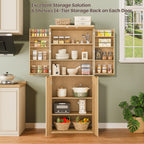 Kitchen Pantry Cabinet With 6 Doors