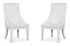 Kingston - Upholstered Host Chair (Set of 2) - Whisper White And Cerused Nutmeg