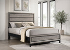 Valen Wood Queen Panel Bed Light Taupe