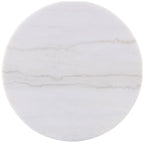 Jason 2-piece Round White Marble Coffee Table Set Greige