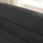 Upholstered L-Shaped Modular Sectional Sofa With Chaise, Wave-Shaped Armrest