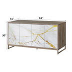 Paavan - Console Cabinet - White / ChampagneChampagne