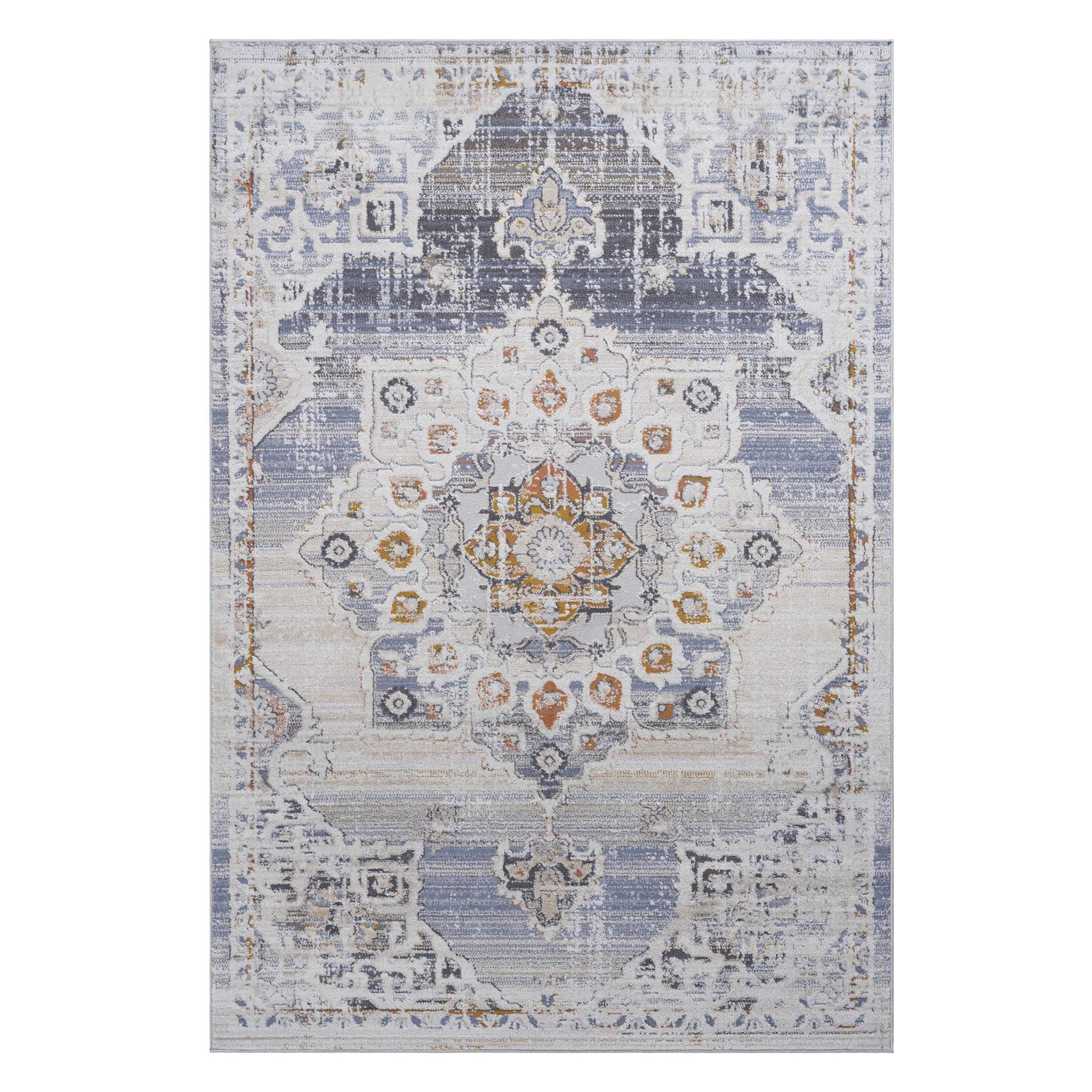 Payas - 6' X 9' Medallion Area Rug - Cream / Gold