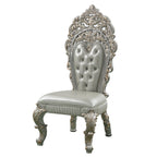 Sandoval - Side Chair (Set of 2) - Beige Synthetic Leather & Champagne