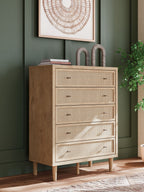 Cielden - Five Drawer Wide Chest - Two-Tone