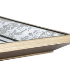 Antique Rectangle Mirror With Floral Accents, Mirrored Display Tray, Hanging Wall Mirror