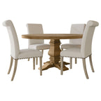 Florence 5-piece Round Dining Table Set Rustic Honey