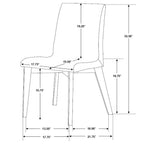 Redbridge Upholstered Dining Side Chair Walnut (Set of 2)