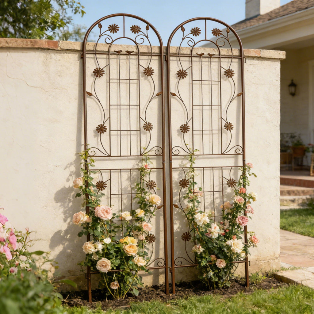 Metal Garden Trellis Rustproof Trellis For Climbing Plant Outdoor Flower Support