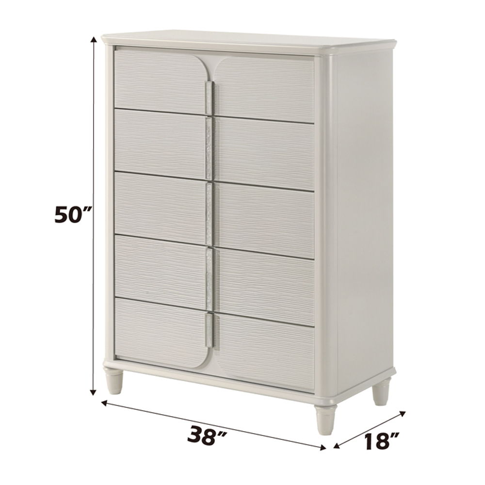 Laveda - Chest - Pearl White
