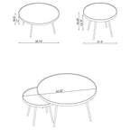 Kaelyn 3-piece Round Coffee and End Table Set Gold