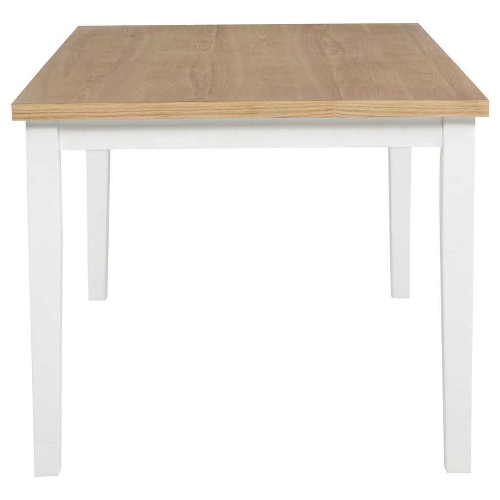 Andrews 7-piece Rectangular Dining Set Light Ash and White