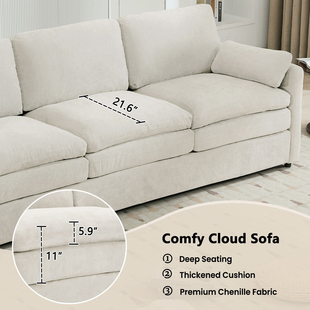 Cozy Upholstered 3 Seater Sofa Cushion For Living Room