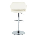 Margarite - Contemporary Ajustable Barstool With Swivel With Rounded T Footrest (Set of 2)