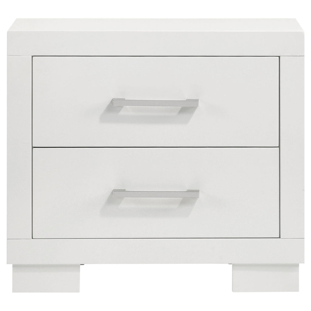 Jessica 4-piece Eastern King LED Bedroom Set Snow White