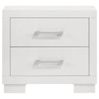 Jessica 4-piece Eastern King LED Bedroom Set Snow White